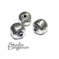 925 sterling silver handmade beads BB16, handmade beads, silver beads, Jewelry making, decorative beads, Original bead, Large bead - 1 piece