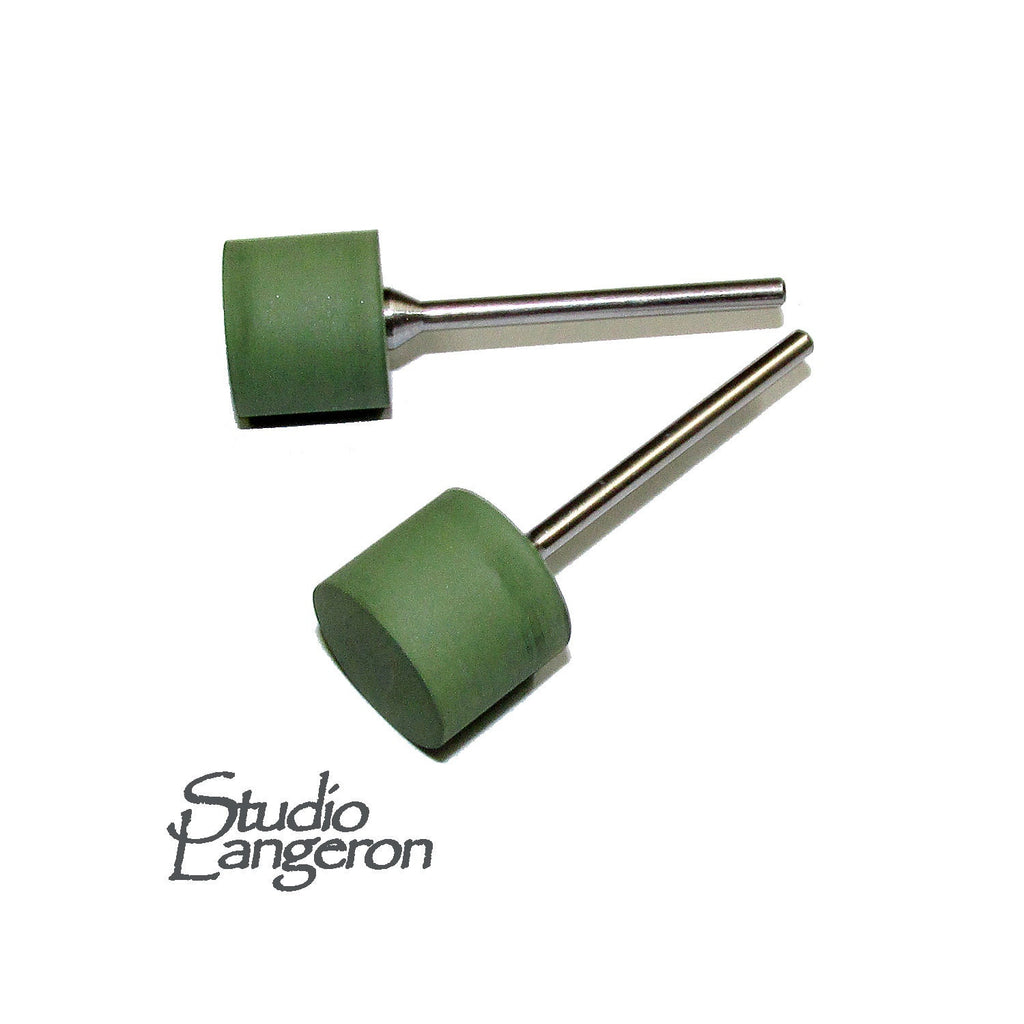 Green Rubber Silicone Cylinder Polishers, Jewelry tools, Coarse grit, Jewelry making - 1 piece