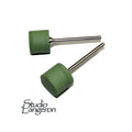 Green Rubber Silicone Cylinder Polishers, Jewelry tools, Coarse grit, Jewelry making - 1 piece