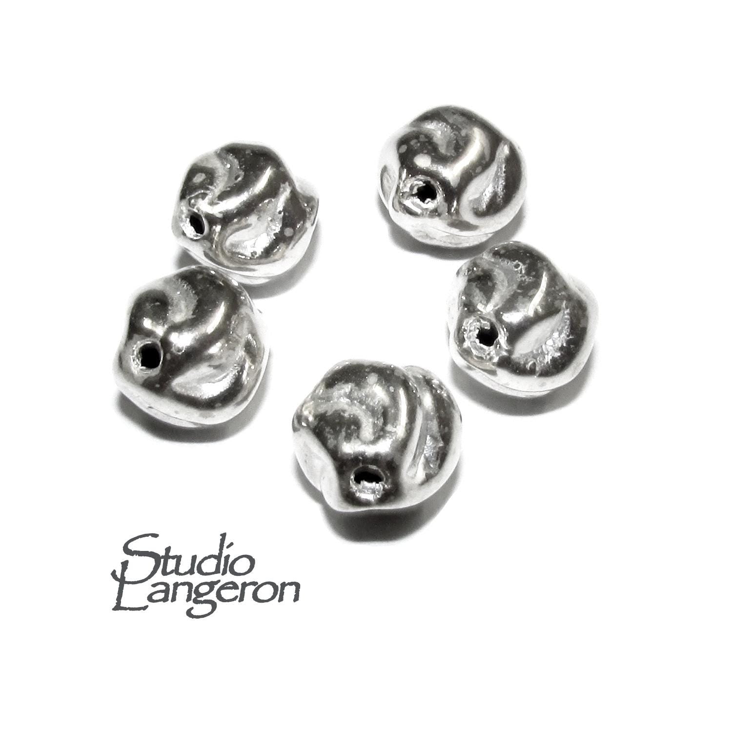 925 sterling silver handmade beads BP144, silver beads, Jewelry making, handmade beads, decorative beads, Original beads - 1 piece