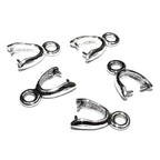 925 Sterling silver Small Pinch Pendant Bail with Ring, silver Bail, Bail finding, Jewelry makingr, bail for pendant - 1 piece