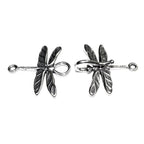 925 Sterling Silver Hook Eye Dragonfly Clasps, Silver clasp, Jewelry making, Hook eye clasp, Sterling silver, Dragonfly clasp - 1 piece