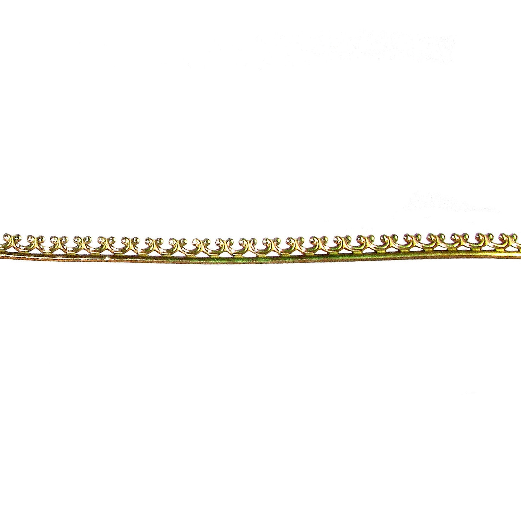 14K Yellow Gold filled Gallery wire, Bezel wire, Gallery ribbon, Gallery pattern, Jewelry making, Gold Filled Setting - 4 inch (10 cm)