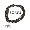 1.2 mm Sterling Silver Black Rhodium Plated beading chain, beading chain, Silver chain, Jewelry making, Black silver chain - 1 Ft (30 cm)