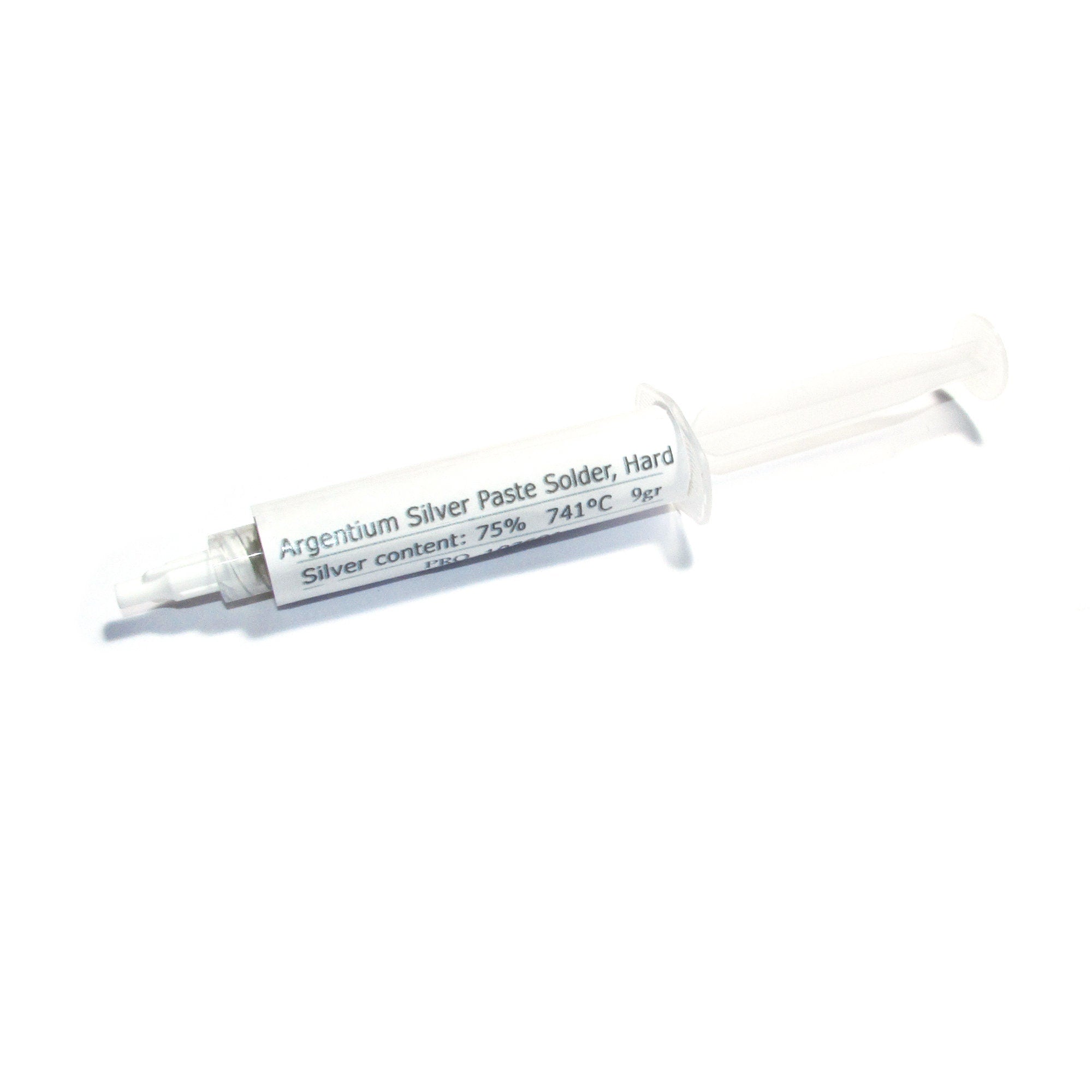 Argentium Silver Paste Solder, Hard, 9 gram, Melting Point 741, solder silver syringe, Hard argentium solder, Jewelry making - 1 piece