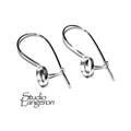 6 mm 925 sterling silver blank earrings with bezel cup, Jewelry making, Setting, bezel cup, base earrings, 925 silver - 1 pair (2 piece)