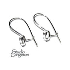6 mm 925 sterling silver blank earrings with bezel cup, Jewelry making, Setting, bezel cup, base earrings, 925 silver - 1 pair (2 piece)