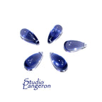 Natural Iolite Smooth Teardrop Beads size 15x7 mm, Iolite  Gemstone, Jewelry making, Natural Gemstone Teardrop beads - 1 piece