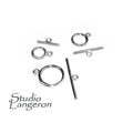925 Sterling Silver Toggle Clasps sizes 7.5, 9.0, 12.5 mm, Toggle clasp, Jewelry making, Clasps, 925 sterling silver, Silver clasp - 1 piece