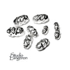 925 Sterling Silver Hammered shiny oval Beads Size 3x5, 4x6.5, 5x7 mm, Jewelry making, Hammered oval Spacer Bead, Silver oval bead - 1 piece