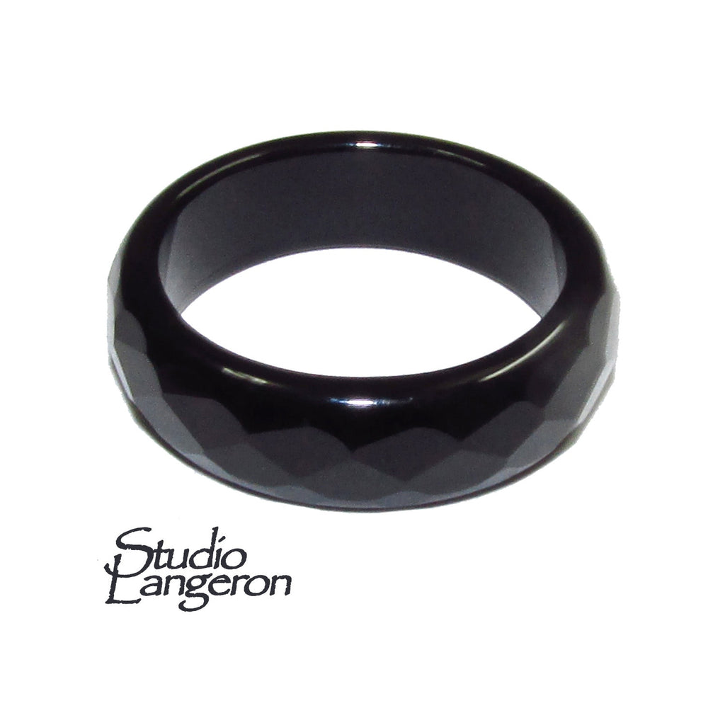 Natural Black onyx band Ring, size 4, 4.5, 5, 9, 10 Black onyx stone ring, Band Rings, Natural Gemstone, Unisex rings, Solid gemstone