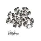 925 Sterling Silver Diamond cut shiny oval Beads Size 3x5, 4x7 mm, Jewelry making, Diamond cut oval Beads, Silver oval beads - 1 piece