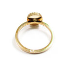 14K Yellow gold filled handmade ring size 6 with welo opal 8 mm, gold filled ring, single copy, handmade ring, welo opal  - 1 piece