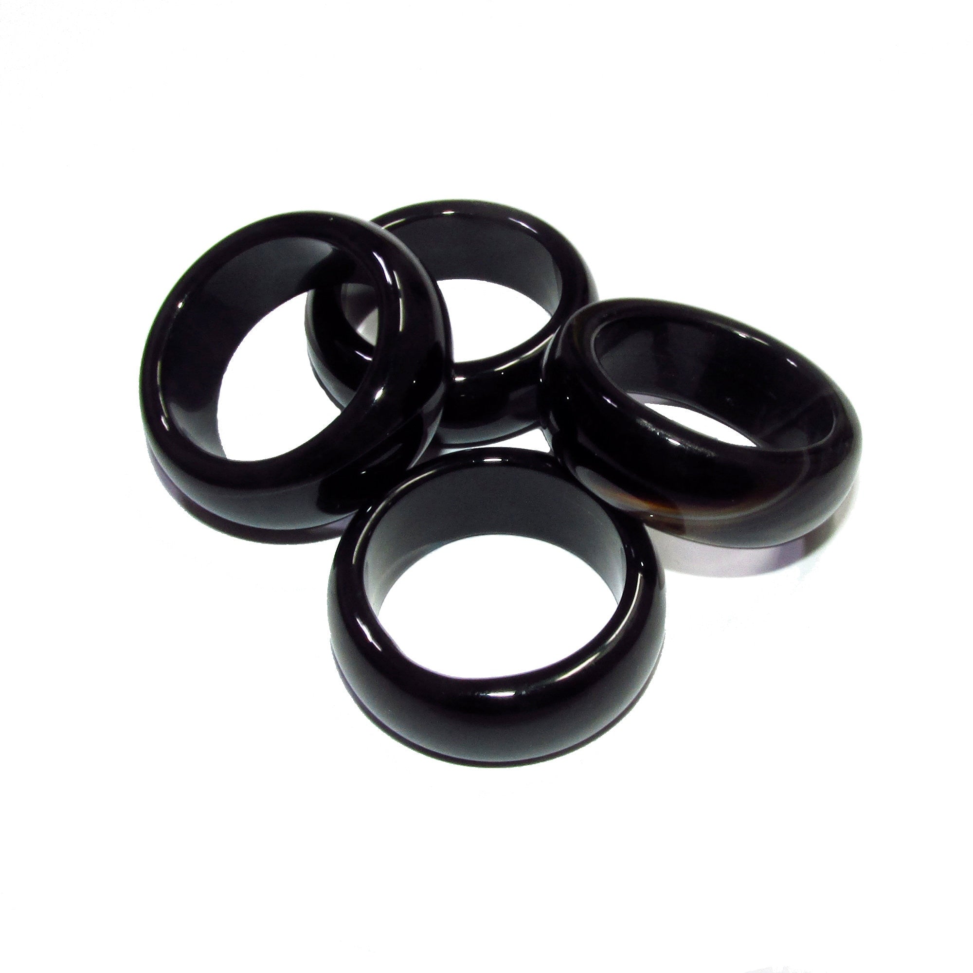 Natural Black onyx band Ring size 4, 4 1/2, 6, 6 1/2, 7, 7 1/2, 8, 8 1/2, 9, 9 1/2, 10, Black onyx stone ring, Band Rings, Gemstone ring