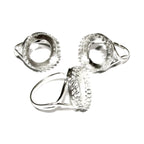 16 mm 925 sterling silver blank ring with bezel cup size 5, 6, 7, 8, silver ring, bezel cup, base ring, Setting, Jewelry making - 1 piece