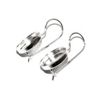 16 mm 925 sterling silver blank earrings, Jewelry making, Setting, bezel cup, base earrings, 925 sterling silver - 1 pair (2 pieces)