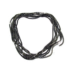 0.8 mm 925 Sterling Silver Black Rhodium Plated beading chain, beading chain, Jewelry making, Beading silver black chain - 1 Ft (30 cm)