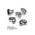 925 Sterling silver Heart flat beads size 5.2x3.2 mm, Flat beads, Beads for bracelets, 925 Silver beads, Jewelry making, Beads - 1 piece