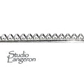 935 Argentium Silver Bezel wire, Gallery wire, Gallery ribbon, Gallery pattern, Jewelry making, Setting, Silver wire - 4 inch (10 cm)