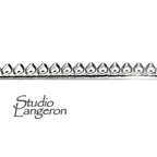 935 Argentium Silver Bezel wire, Gallery wire, Gallery ribbon, Gallery pattern, Jewelry making, Setting, Silver wire - 4 inch (10 cm)