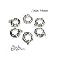 925 Sterling Silver Spring ring Clasps sizes 14 mm, Spring ring clasp, Jewelry making, Sterling silver, 925 Silver clasp, Clasp - 1 piece