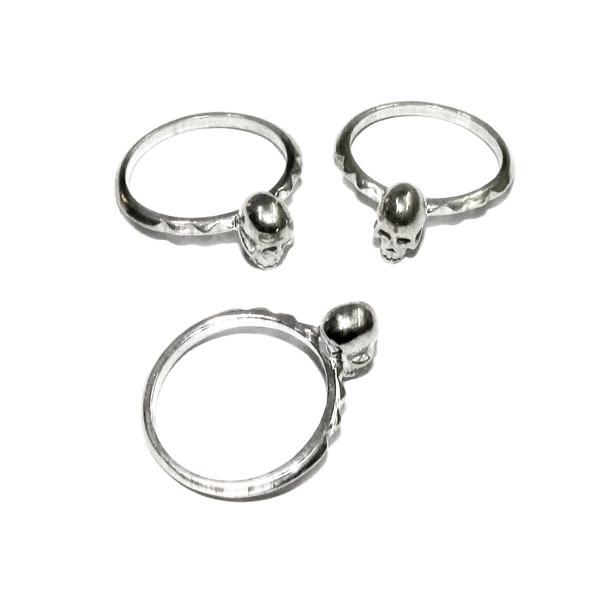 925 sterling silver ring with skull size 5, 6, 7, 8, 9, 10, silver ring, ring with skull, skull, sterling silver, Jewelry making - 1 piece