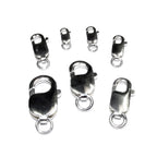 925 Sterling Silver Oval Lobster Clasp sizes 8, 10, 12, 14, 16, 17, 18 mm, Silver lobster clasps, jewelry making, Silver clasp - 1 piece