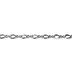 2.3 mm Sterling Silver Figure-Eight Chain, shiny chain, Jewelry making, sterling silver chain, Eight Chain, 925 silver - 1 Ft (30 cm)