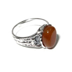 Statement Natural opal ring 925 sterling silver size 6 1/2, Handmade ring, single copy, sterling silver, Orange opal, silver ring, gemstone