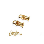 14K Yellow Gold filled Cord End Cap rotating size 2.2 mm, gold filled cap, end caps, jewelry making, cord, cord end caps - 1 pair (2 pieces)
