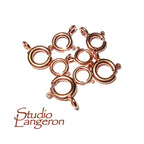 14K Rose gold filled Spring ring Clasps sizes 5, 5.5, 6, 7, 8 mm, Spring ring clasp, Rose Gold Filled clasp, Jewelry making - 1 piece