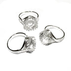 10x10 mm 925 sterling silver blank ring with cushion bezel cup size 5, 6, 7, 8, setting, base ring, jewelry making, bezel cup - 1 piece