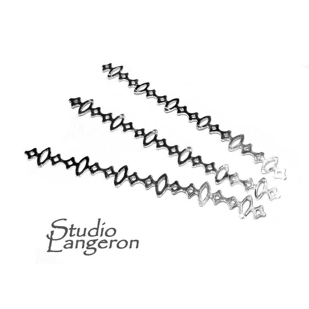 999 Fine silver Casted Bezel wire size 6.5x0.65 cm (2.6 inch), Gallery wire, Setting silver, Gallery pattern, Jewelry making, Wire - 1 piece