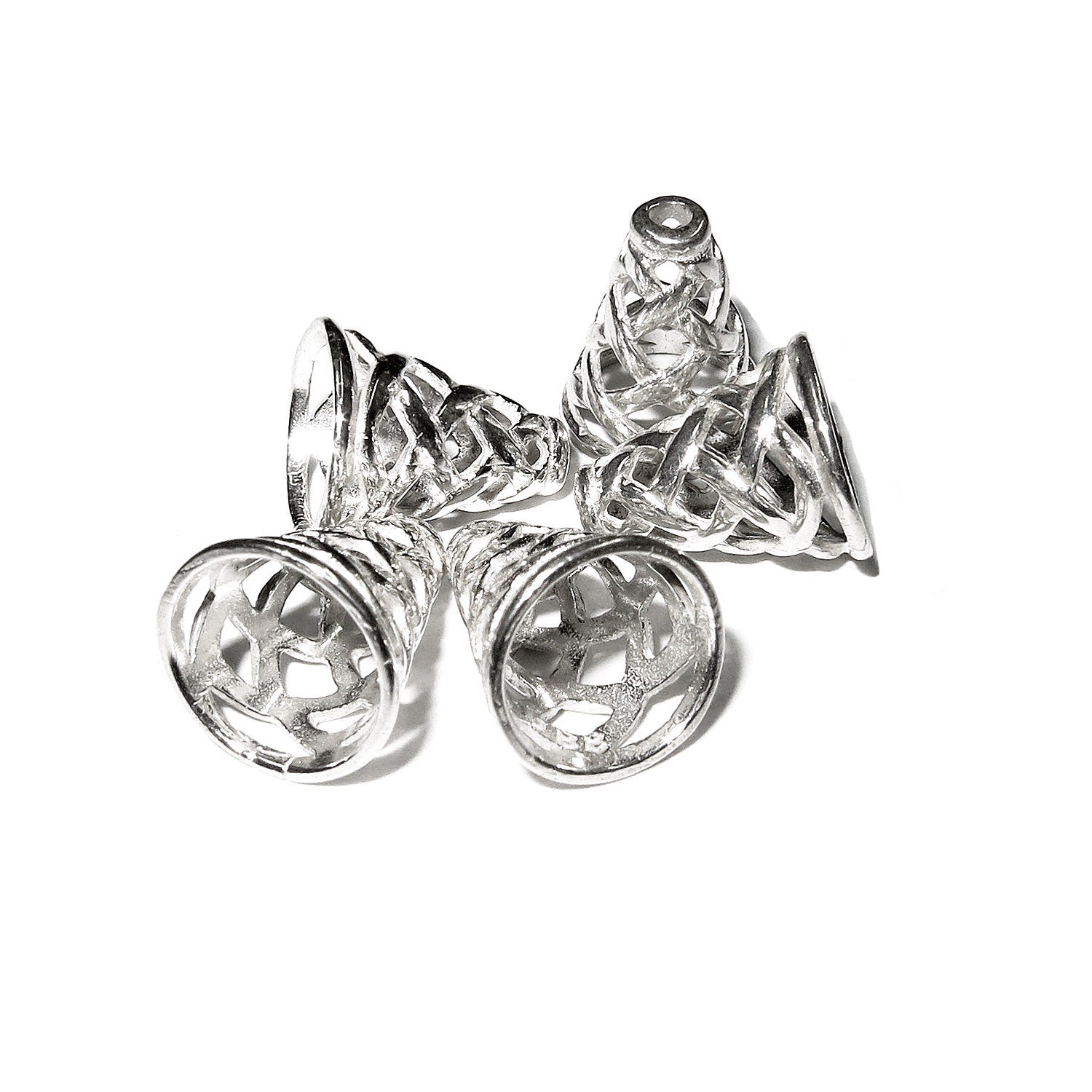 925 Sterling silver Bead Cones, Jewelry making, Beading cones, Sterling silver, Silver 925, Lariat, End caps, Silver cone - 1 pair (2 piece)