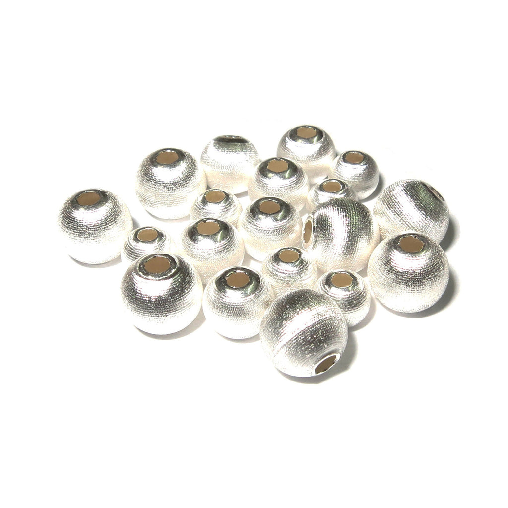 925 Sterling Silver Round Sandblasted Beads size 3, 4, 5, 6, 7, 8 mm,  Sandblasted beads, Satin Beads, Spacer Bead, Jewelry making - 1 piece
