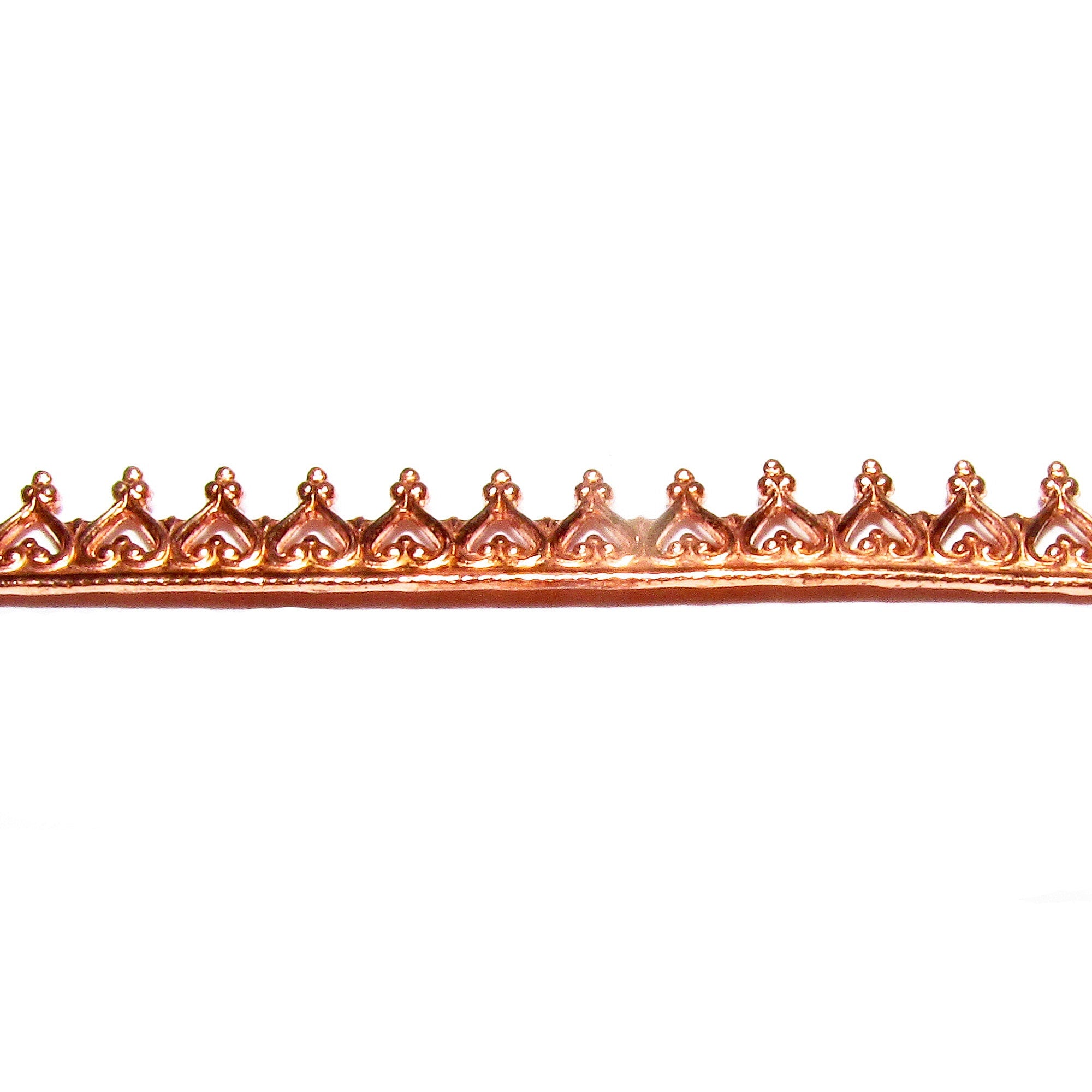 Natural Copper Gallery wire, Copper wire, Gallery pattern, Gallery ribbon, Wire, Setting, Jewelry making, Copper findings - 4 inch (10 cm)