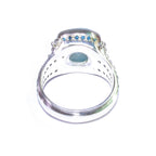 Statement Chalcedony ring 925 sterling silver size 7 1/2, Handmade ring, single copy, 925 sterling silver, Natural Aqua chalcedony, gemstone