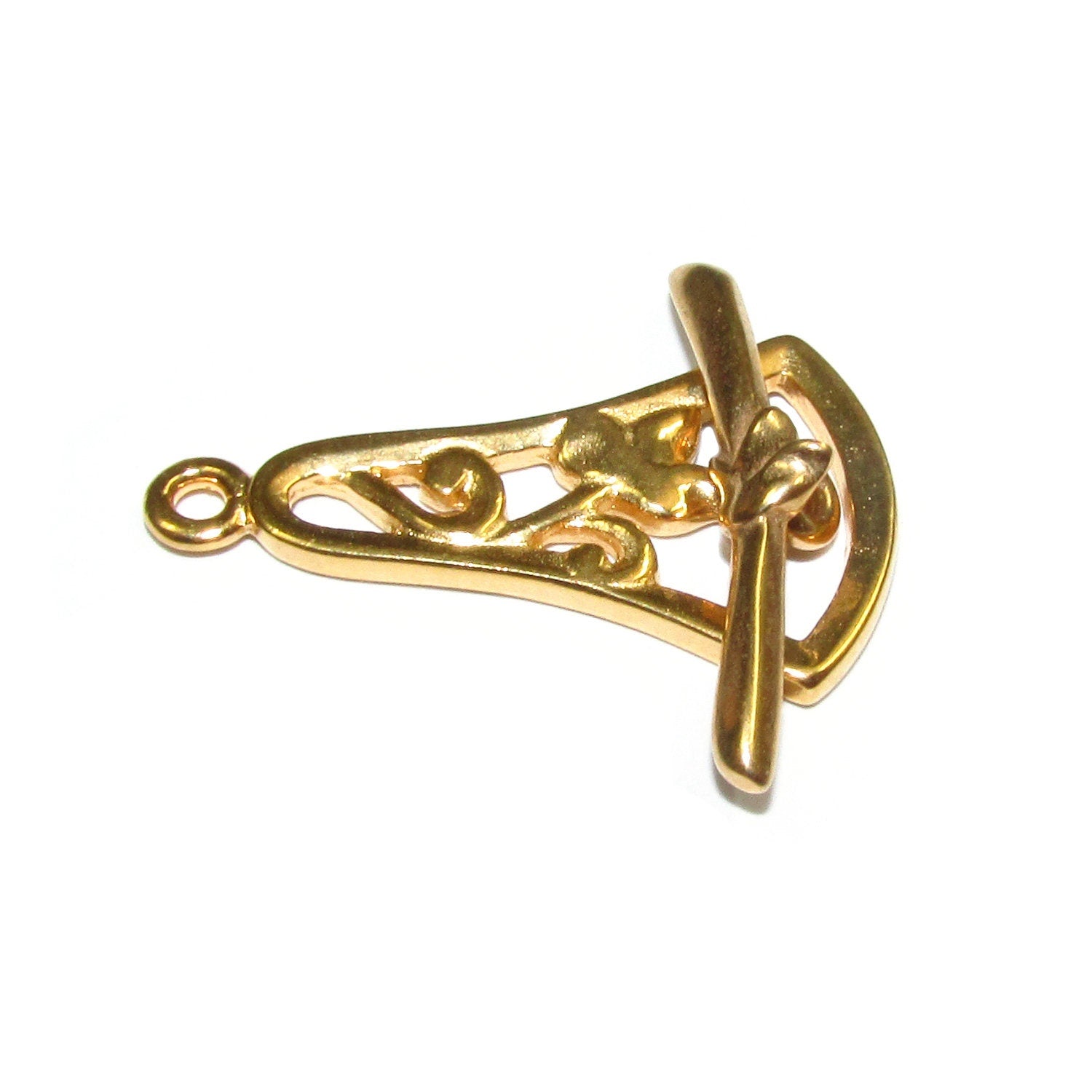14K Yellow Gold filled Toggle Clasps size 26x15 mm, Decorative clasp, Clasp findings, Jewelry making, Clasp Gold Filled - 1 piece