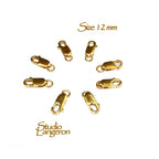 12 mm 14K Yellow Gold Filled Oval Lobster Clasp with open ring, Clasp, Gold Filled Clasps, Jewelry making, Lobster clasps - 1 piece
