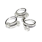 925 sterling silver open blank ring with two bezel cups 6 mm, bezel cup, silver ring, base ring, Jewelry making, Setting, Ring - 1 piece