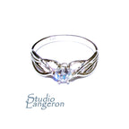 White topaz ring 925 sterling silver size 5, Handmade ring, single copy, sterling silver, White topaz ring, silver ring, Gift ring