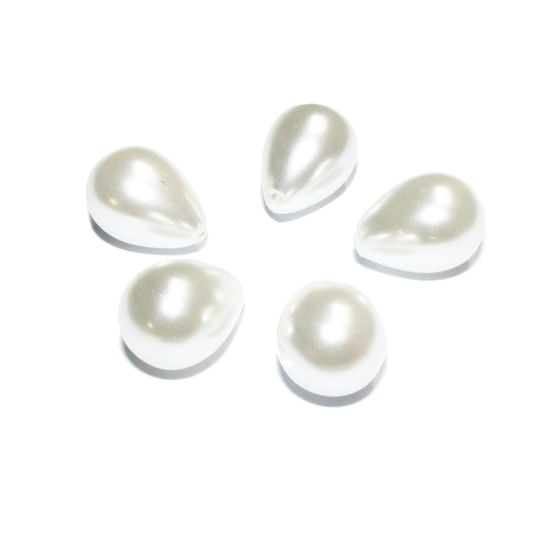 Natural Sea shell pearl Teardrop half drilled Beads size 12x10 mm, Natural shell pearl Matching Half Drilled Beads, Jewelry making - 1 piece