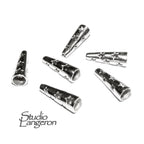 925 Sterling silver Small Bead Cones, Beading, Bead cone, Sterling silver, Jewelry making, Lariat, End caps, Silver cone - 1 pair (2 pieces)