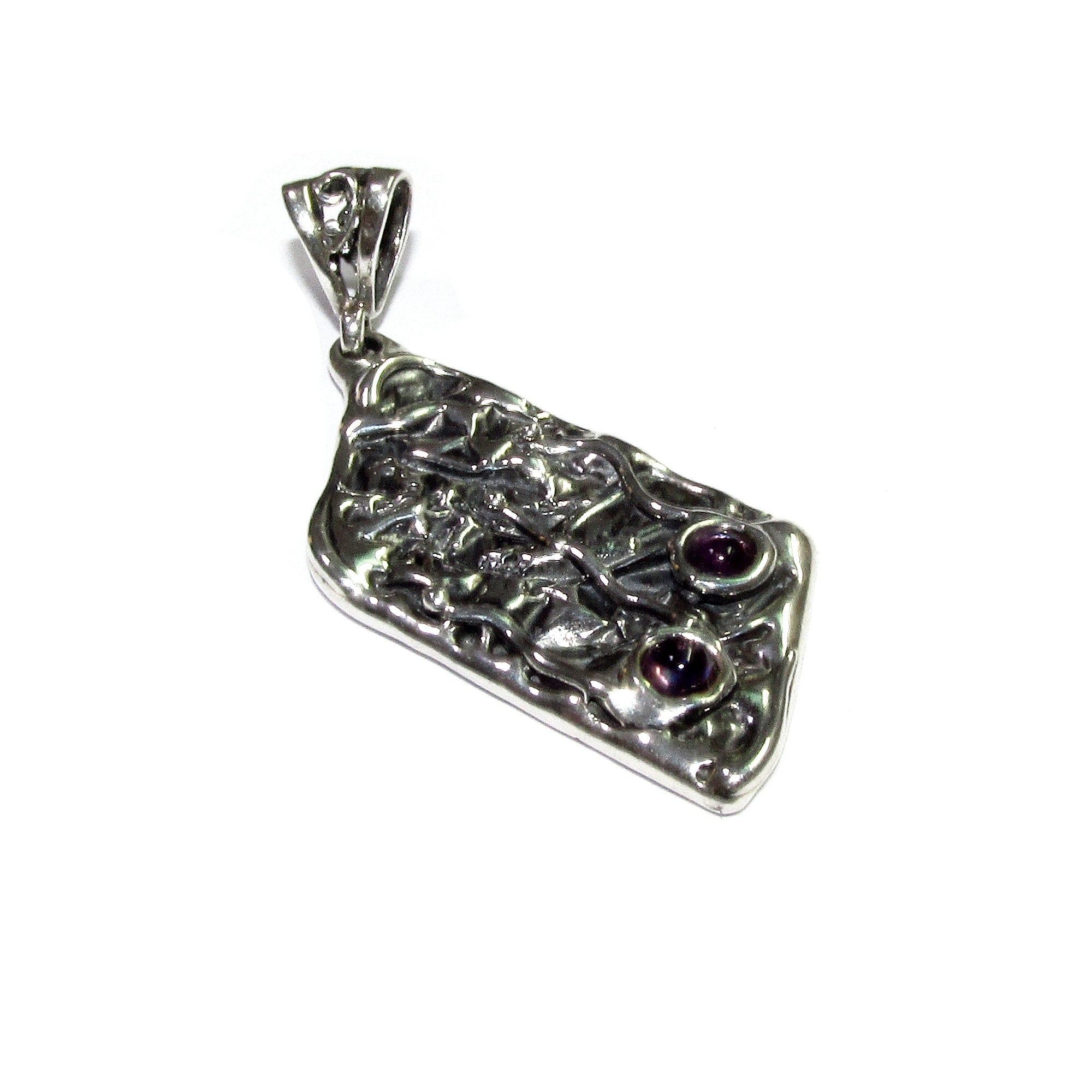 Amethyst purple pendant 925 sterling silver size 2.5x1.5 cm, 100% handmade, single copy, Natural Amethyst, Handmade pendant, Purple Gemstone