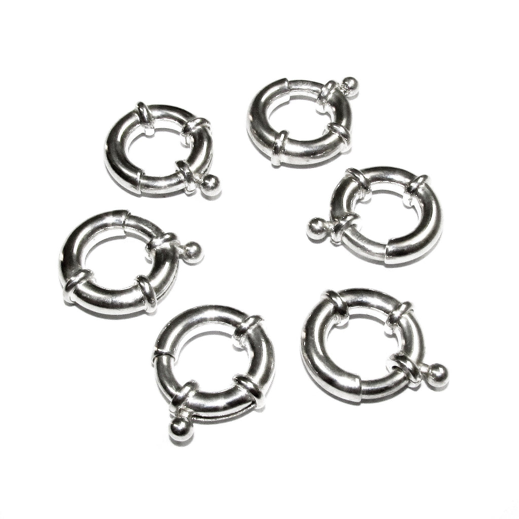 925 Sterling Silver Spring ring Clasps sizes 16 mm, Spring ring clasp, Jewelry making, Sterling silver, 925 Silver clasp, Clasp - 1 piece