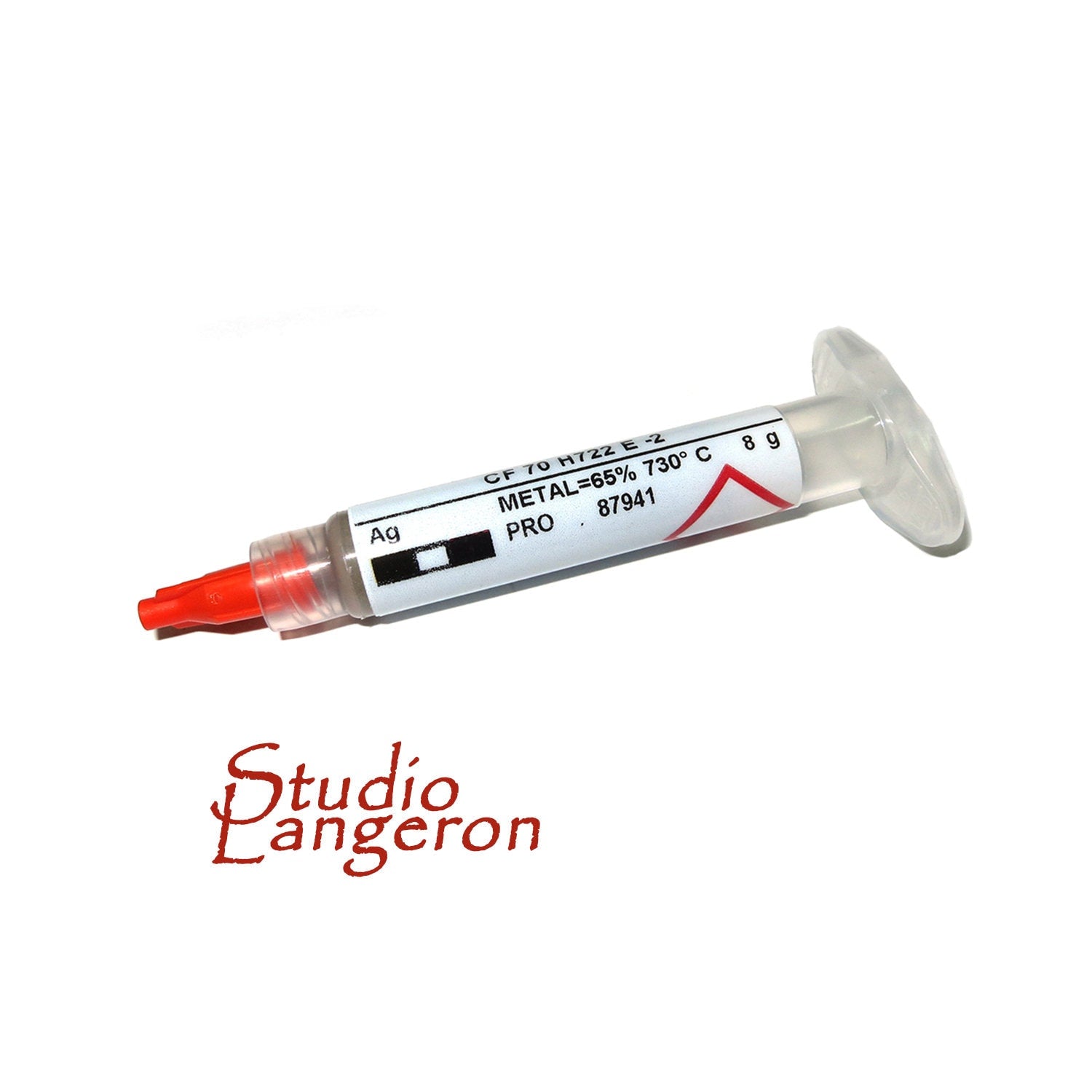 Silver Solder Paste 8 g Extra Hard Syringe silver 70%, Melting Point 730, solder silver syringe, solder, Jewelry making - 1 piece