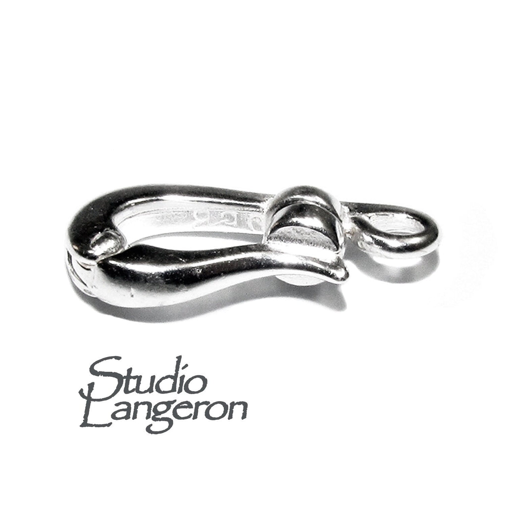 925 Sterling Silver Hook Eye Small Magnetic Clasps, Silver clasp, Hook eye clasp, Clasps, Jewelry making, Silver clasp - 1 piece