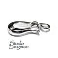 925 Sterling Silver Hook Eye Small Magnetic Clasps, Silver clasp, Hook eye clasp, Clasps, Jewelry making, Silver clasp - 1 piece