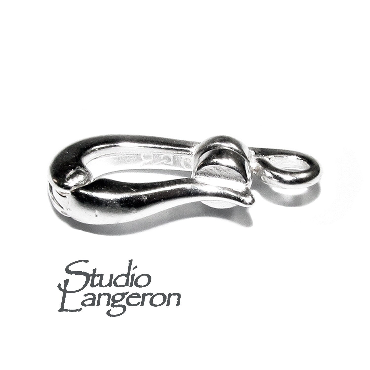 925 Sterling Silver Hook Eye Small Magnetic Clasps, Silver clasp, Hook eye clasp, Clasps, Jewelry making, Silver clasp - 1 piece