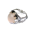 Statement Natural White opal ring 925 sterling silver size 8, Handmade ring, single copy, sterling silver, White opal, silver ring, gemstone